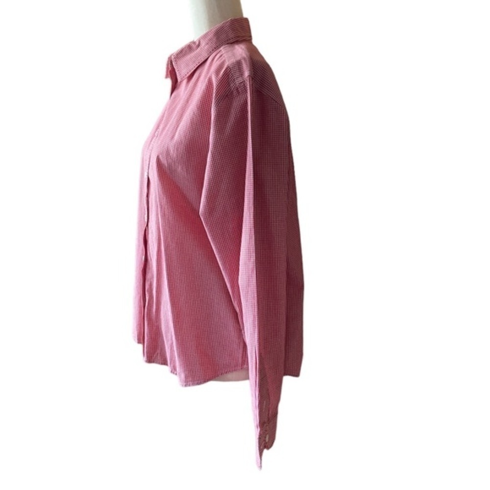 Pendleton Red And White Gingham Print Button-Down… - image 5